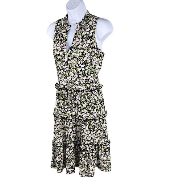 Tommy Hilfiger Womens 8 Ruffle Tiered Daisy Floral Sleeveless Dress Cottagecore - Picture 9 of 16